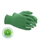 SHOWA EBT Sustainable 4 mil Nitrile Food Contact Single Use Gloves - Green - Large - 100 Pack-Natural rubber free