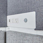 Pillar Soundproof Phone Booth - White/Grey-Motion activated LED light helps to preserve energy and create a well-lit environment for video conferences and focused work