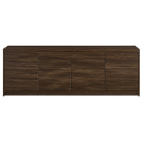 Hudson&Canal Desmond TV Stand for TV's up to 78" - Dark Oak-A transitional design accommodates TVs up to 78" for your entertaining space