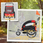 Aosom 2-in-1 Bike Trailer for Kids, Foldable Baby Stroller Carrier - Red-Five-point safety harness to keep your child strapped in 