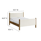 Modway Maven Full Size Boucle Upholstered Platform Bed - Feather Walnut-8