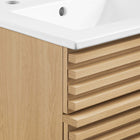 Modway Render 18" Bathroom Vanity Cabinet - Oak/White-Assembly Required