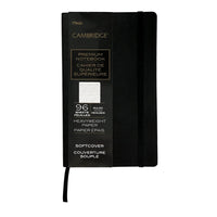 Cambridge Premium Soft Cover Notebook - Small - 8-1/4" H x 5" W-Durable, flexible soft cover with elastic bungee closure