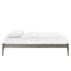 Modway June Wood Queen Platform Bed Frame - Grey-Wood Slat Support System