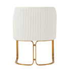 Manhattan Comfort Raya 25.2" Modern Leatherette Upholstered Dining Armchair - Cream-Delivered to you Fully Assembled! No Assembly Required