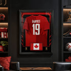 Frameworth Official FIFA World Cup 2026 Canada Alphonso Davies Framed Replica Jersey - 25.75" x 33.75"-Arrives ready to hang and makes a standout gift for soccer fans and collectors.