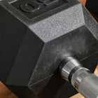Soozier 50 lb Hex Dumbbell Set with Non-Slip Handles - Set of 2-Hexagonal shape prevents rolling