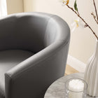 Modway Divulge Armchair and Ottoman - Grey-Tuck away self-storage ottoman