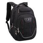Swissdigital Terabyte Backpack with SD Finder - Black-Dedicated powerbank pocket, water bottle pocket, glasses case pocket, mouse pouch, key clip, multifunctional pockets, and breathable back panel of the backpack features mesh padding for comfortable air ventilation.