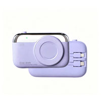 Shuji True Colour Series 10000mAh Portable Power Bank - Purple-Supports magnetic wireless charging with up to 15W output for compatible devices