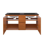 Modway Scenic 48" Double Wall-Mount Bathroom Vanity - Cherry/Black-Fixtures Not Included