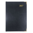 Brownline 2027 Executive Appointment Book Weekly Planner with Sewn Binding - 8-3/16" x 5-5/8" - Assorted Colours - Trilingual-Sewn binding with Aristo bonded leather hard cover