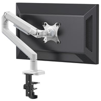 ShoppingAll Premium Monitor Arm Desk Mount for Single Screen - White-Smooth mechanical spring: easy, consistent adjustment and stable hold