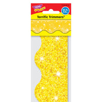 TREND enterprises Sparkle Terrific Trimmers - Yellow-Size: 32 1/2''(L) x 2 1/4"(W)