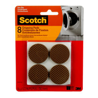 Scotch 1.5" Gripping Pads - Brown - 8 Pack-Helps stabilize appliances on floors and tabletops