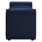 Modway Waverly Performance Velvet Bench - Midnight Blue-Adjustable Non-Marking Foot Pads