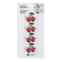 U Brands Cherry Magnets - Red - 4 Pack-Set of four cherry magnets provides a strong hold