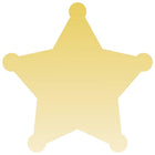 JAM Paper Standard Label Rolls - Sheriff Star - 2 3/4 x 2 3/4 - Gold Matte Foil - 125 Labels/Roll-Size: Sheriff Star ( 2 3/4 x 2 3/4 Inches ) | Printer friendly labels are easy to create and customize.