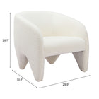 Zuo Lopta Accent Chair - White-6
