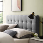 Modway Emily Upholstered Fabric King Headboard - Grey-Fits king size beds