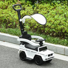 Aosom Mercedes-Benz G350 Toddler Sliding Car - White-Moving steering wheel with a horn gives it a realistic and fun feel 