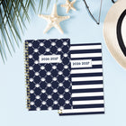 Blueline Weekly/Monthly Academic Planner - 8" H x 5" W - Nautical Design - Bilingual-Contacts section