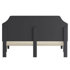 Flash Furniture Brighton King Size Tufted Upholstered Platform Bed - Dark Grey Fabric-Dark Grey Fabric Upholstery