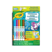 Crayola Repositionable Sticker Book-Crayola reusable sticker book: includes 10 double‑sided animal themed scenes (a mix of pre‑coloured and colourable backgrounds), 90+ repositionable stickers, 5 ultra‑clean markers, and 1 storage pouch