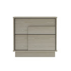 Manhattan Comfort Horizon 21.7" Modern Nightstand - Whitewashed Oak-Modern Nightstand for Bedroom and Living Room Use