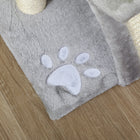 PawHut 17" Small Cat Tree with Rotatable Top Pole - Light Grey-Sharpen cat's claws as well as save your furniture from damaging 
