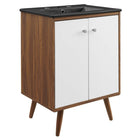 Modway Transmit 24" Bathroom Vanity - White/Black-Assembly Required