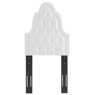 Modway Augustine Tufted Performance Velvet Twin Headboard - White-Tufted Twin Headboard