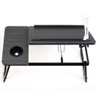 ShoppingAll Portable Foldable Lap Desk for Sofa and Bed - Black-Convenience at Hand: Comes with a built-in cup holder to keep your beverages secure and within reach.