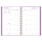 Mead 2027 Small Weekly/ Monthly Planner - 8-1/2" x 6" - Colour Pop Grape - Bilingual-Durable poly cover with bungee closure