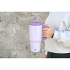 GROSCHE Aspen Insulated Water Tumbler with Handle - 32 oz. - Lavender-Triple-wall vacuum insulation