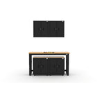 Cat RTA Garage Storage Cabinetry 5-Piece Set with 2 Walls, 2 Bases and 72" Workbench-5-Piece Cabinet & Workbench Set: Two 28" heavy-duty base cabinets, two wall cabinets, paired with a 72″ workbench deliver practical storage and workspace in a compact footprint.