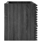 Modway Render 36" Wall-Mount Bathroom Vanity Cabinet - Charcoal-Full-Extension Drawers