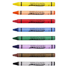 Prang Crayons - Standard Size - 8 Assorted Colours - 8 Pack-Crayons made with intense pigments provides bright colours and smooth laydown