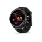 Garmin Forerunner 570 Smartwatch - 47mm - Slate Grey Aluminum with Translucent Black/Black Band-GARMIN COACH ADAPTIVE TRAINING - Train for an event, achieve a milestone, or improve your fitness with Garmin Coach training plans for running, triathlon, cycling or strength. Select plans even adapt daily for personalized workouts based on your performance, recovery and health metrics.