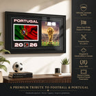 Frameworth Official FIFA World Cup 2026 Portugal Flag & Trophy Framed Print - 15" x 24"-7