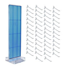 Azar Studio Base Pegboard Floor Stand - 60" x 17" - Blue-Includes a T-strip sign holder that can be attached to the top of the pegboard display