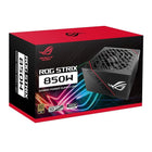 ASUS ROG Strix 850W Gold Power Supply-The integrated ROG heatsinks have 2x more volume than traditional designs, resulting in significantly lower temperatures inside ROG Strix Series PSUs. This extends the lifespan of components and allows 0dB operation for a longer duration than standard designs. The heatsinks are so effective that fan noise stays whisper quiet, even under full load.