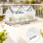 Outsunny 47" x 24" x 24" Portable Mini Tunnel Greenhouse with 2 Windows- Greenhouse with 2 zipper entrances, offers air circulation    
 
