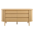 Modway Cadence 6-Drawer Curved Dresser - Oak-7