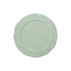 Casa Domani Florence Round Platter - 33cm - Sage-Made of Porcelain featuring a delicate embossed pattern on scalloped profile.