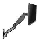IntekView Wall Mount Single Screen Monitor Arm-Gas spring perfectly counterbalances the weight of your screen to help effortless adjustment for viewing comfort