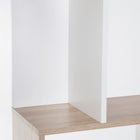 HOMCOM 5-Tier Geometric Bookshelf for Home Office and Living Room - White-Material: Particle Board
