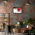 Moritz Seider Detroit Red Wings - Framed Canvas - 31" x 22"-Officially licensed by the NHL and NHLPA