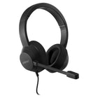 Adesso Xtream P7 USB-C On-Ear Headset with Inline Controls - Retractable Mic & Copilot Key - Black-USB-C on-ear headset with crystal-clear sound