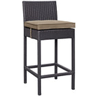 Modway Convene 4 Piece Outdoor Patio Pub Set - Espresso Mocha-Powder Coated Aluminum Frame